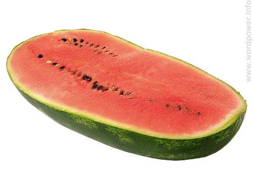 A photo quality image of a watermelon.